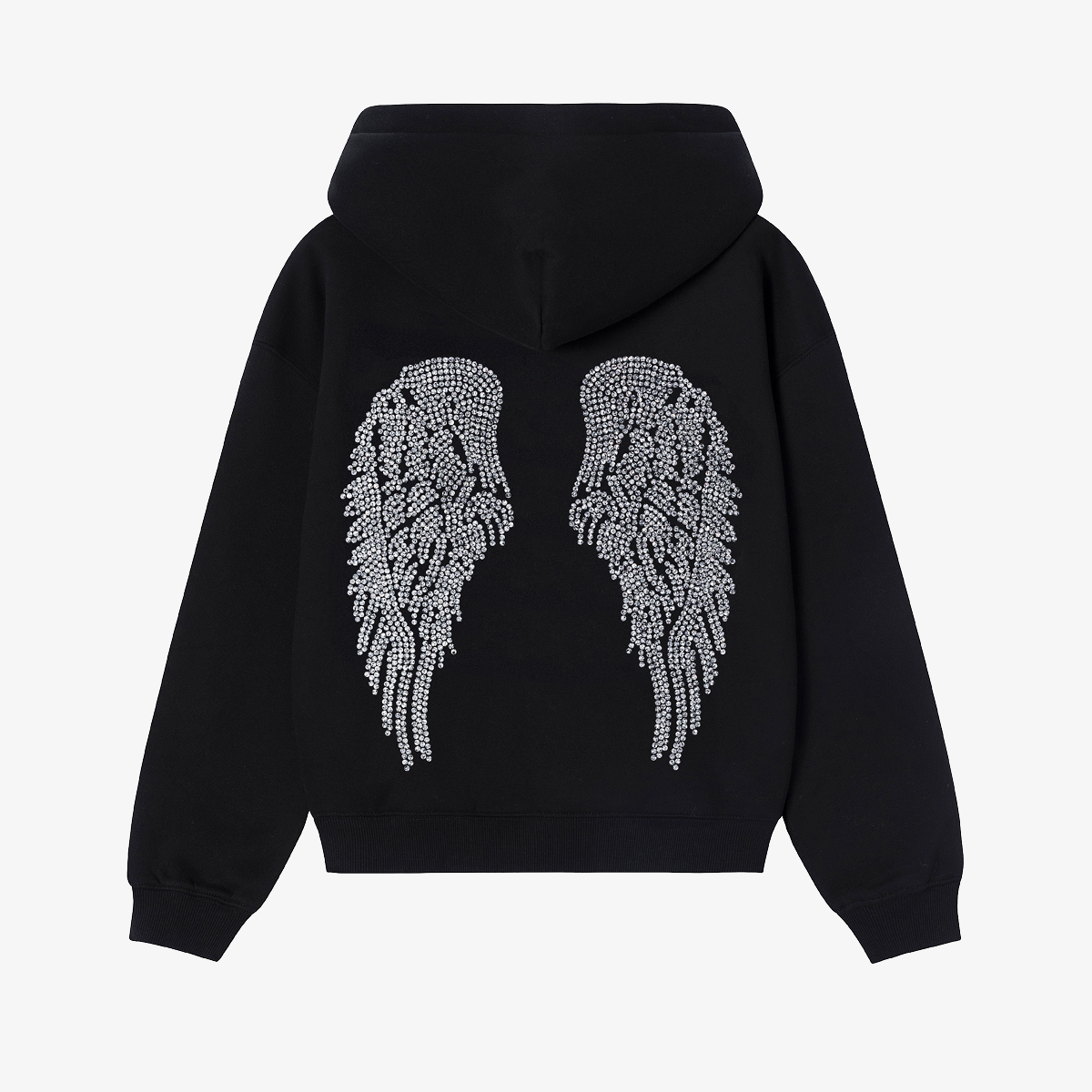 HOODIE ANGEL STRASS ARGENTÉ