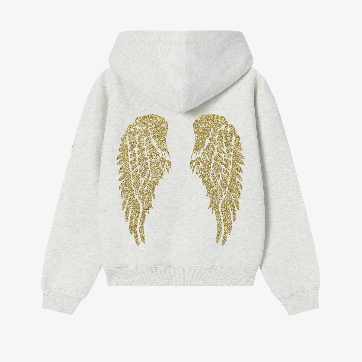 HOODIE ANGEL GLITTER GOLD
